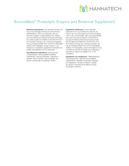 BounceBack® Proteolytic Enzyme and Botanical Supplement