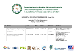 Commission des Forêts d`Afrique Centrale Une dimension