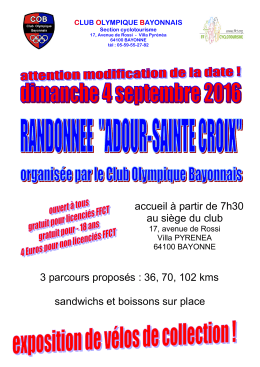 club olympique bayonnais - Ligue Aquitaine de Cyclotourisme