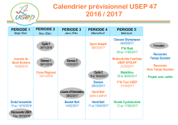 Calendrier prévisionnel USEP 47 2016 / 2017