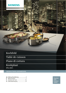 Kochfeld Table de cuisson Piano di cottura - bsh
