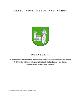 Schválenie dodatku č. 1 k VZN č. 1/2014 o niektorých podmienkach