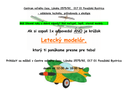 Chceš si skrášliť svoj domov - Centrum voľného času Považská