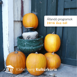 2016 ősz-tél - Klebelsberg Kultúrkúria