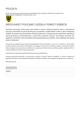 policja.pl wrocławscy policjanci udzielili pomocy kobiecie