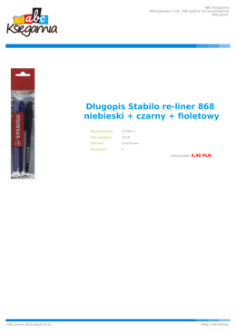 Długopis Stabilo re-liner 868 niebieski + czarny +