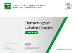 harmonogram szkoleń - Stowarzyszenie Księgowych w Polsce