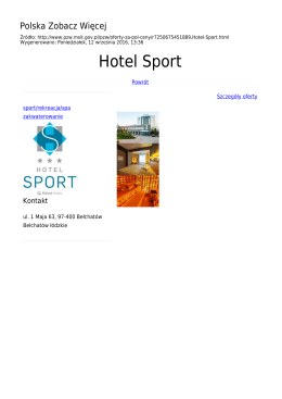 Hotel Sport - Polska Zobacz Więcej