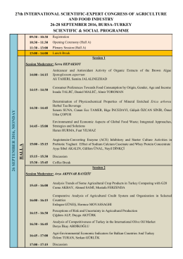 Kongre Programı.xlsx - 27th International Scientific