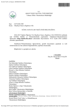 Muafiyet Sınavı (İngilizce I II) - Abant İzzet Baysal Üniversitesi Güzel