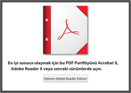 En iyi sonuca ulaşmak için bu PDF Portföyünü Acrobat X, Adobe