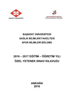 Sınav kılavuzu için tıklayınız - Başkent Üniversitesi Öğrenci İşleri