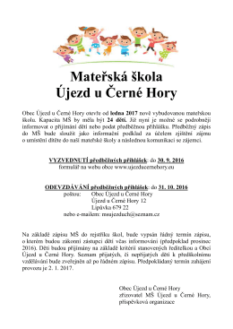 Mateřská škola Újezd u Černé Hory