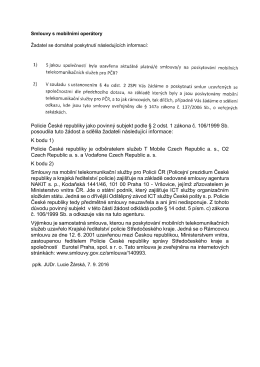 Policie České republiky jako povinný subjekt podle § 2 odst. 1