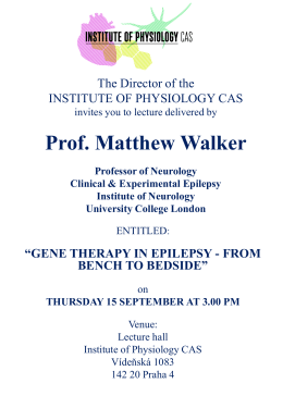 Prof. Matthew Walker