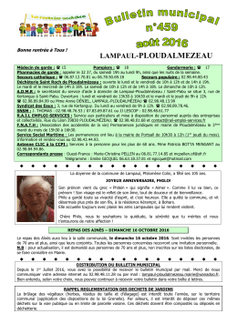 Bulletin août 2016228.13 Ko - Mairie de Lampaul