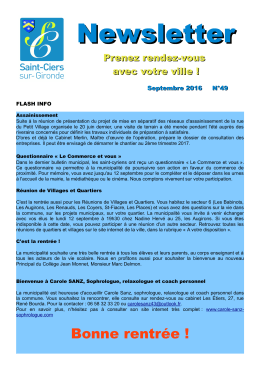 Newsletter - Saint-Ciers-sur