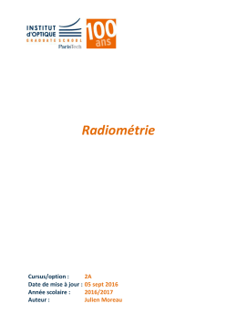 Cours de Radiométrie 2015-2016 - (paristech.institutoptique.fr) au
