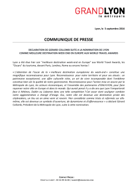5/09/2016 - Déclaration de Gérard Collomb suite à la nomination de