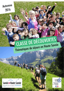 classe de découvertes - Savoie Haute