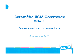 PPT - Baromètre UCM Commerce 1S 2016
