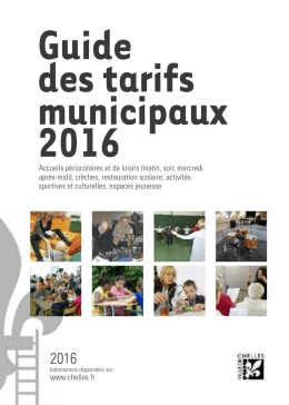 Guide des Tarifs Municipaux 2016