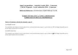 des réponses/clarifications aux questions des demandeurs, ainsi qu