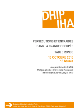 Invitation - Deutsches historisches Institut Paris