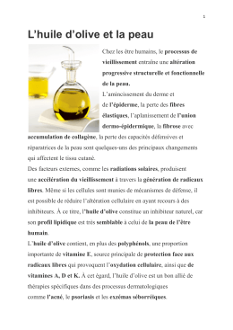 bienfaits de l`huile d`olive