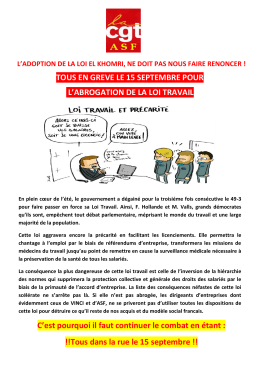 Tract CGT-ASF 15 septembre 2016