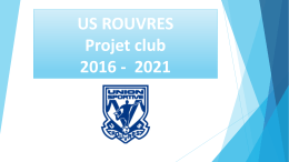 US ROUVRES Projet club 2016