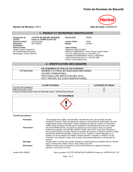 Fiche de Données de Sécurité