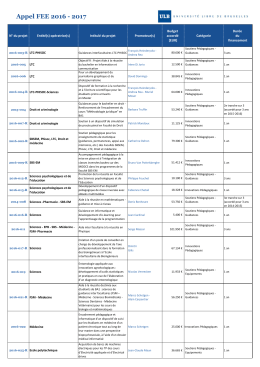 Appel FEE 2016