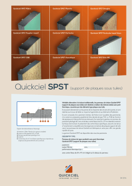 Quickciel SPST (support de plaques sous tuiles)