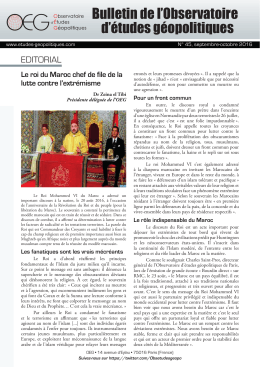 Bulletin de l`OEG n°45 - Observatoire d`Etudes Géopolitiques