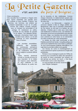 Gazette 327 août - Cité médiévale d`Issigeac