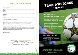 Stage d`Automne