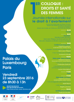 Palais du Luxembourg Paris - Actions pour la Santé des Femmes