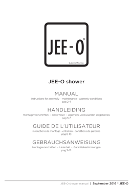 JEE-O shower MANUAL HANDLEIDING GUIDE DE L`UTILISATEUR