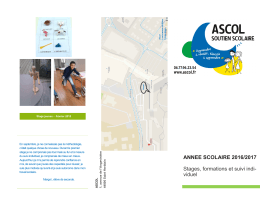 ANNEE SCOLAIRE 2016/2017 Stages, formations et suivi indi