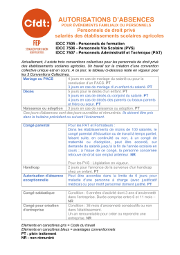 autorisations d`absences - La Fep-CFDT
