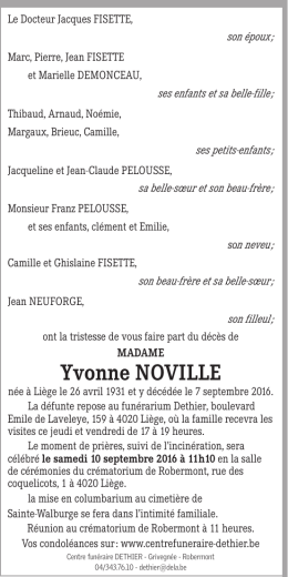 Yvonne NOVILLe - ingedachten.be