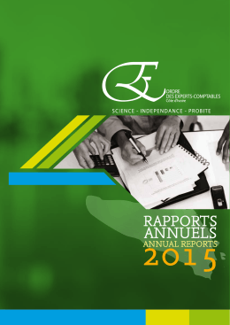 OEC-CI : Rapports Annuels 2015 - L`Ordre des Experts Comptables