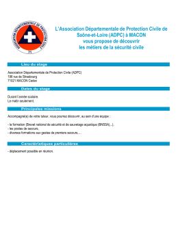 L`Association Départementale de Protection Civile de Saône