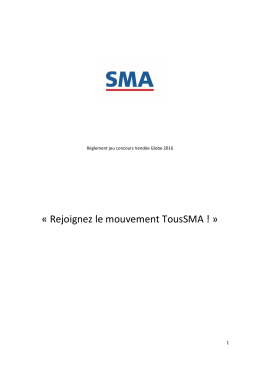Règlement - TousSMA - Rendez