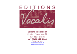 Voir le PDF - Editions Vocalis