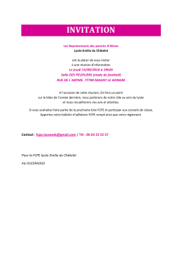 invitation reunion fcpe 2016 - Site du Lycée Emilie du Châtelet