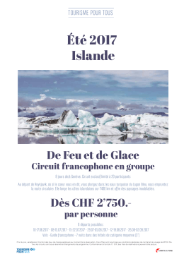 Été 2017 Islande - Tourisme pour tous
