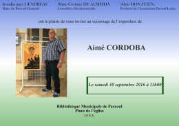 Aimé CORDOBA - Bulletin 1624