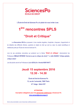 l`invitation - Sciences Po